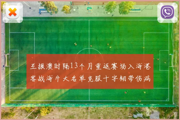 王振澳时隔13个月重返赛场入海港客战海牛大名单克服十字韧带伤病挑战